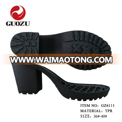 Winter season high heel boot design TPR shoe sole