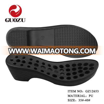 wedge heel sole women pu sandal sole china shoe sole manufacturer