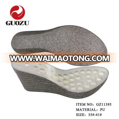 lady sandal sole design wedge sandal sole PU outsole